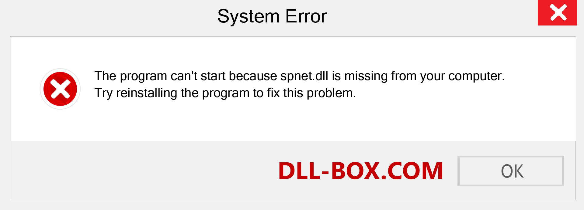  spnet.dll file is missing?. Download for Windows 7, 8, 10 - Fix  spnet dll Missing Error on Windows, photos, images